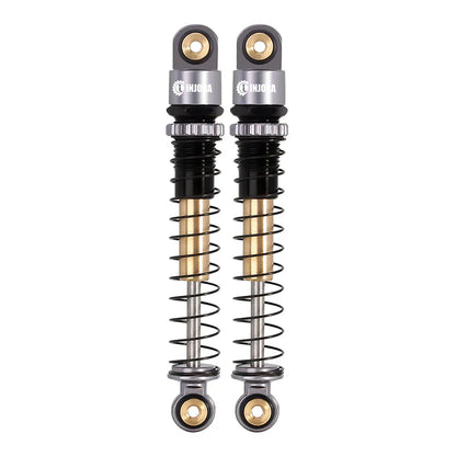 Aluminum Double-Barrel Threaded Shocks 43mm Gray for SCX24 (4) (INJSCX2427GL4)