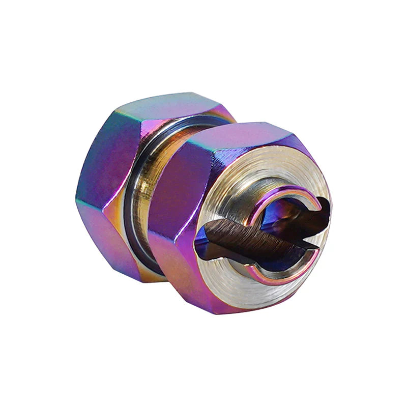 Stainless Steel Extended Wheel Hexes Rainbow for SCX24/AX24 (4) (INJSCX2454RW)