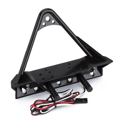 Metal F35 Front Bumper Black with Lights for 1/10 Rock Crawler (INJYQBF35)