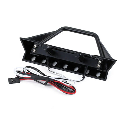 Metal F36 Front Bumper Black with Lights for 1/10 Rock Crawler (INJYQBF36)