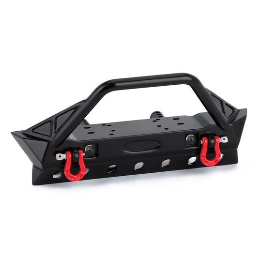 Metal F36 Front Bumper Black with Lights for 1/10 Rock Crawler (INJYQBF36)