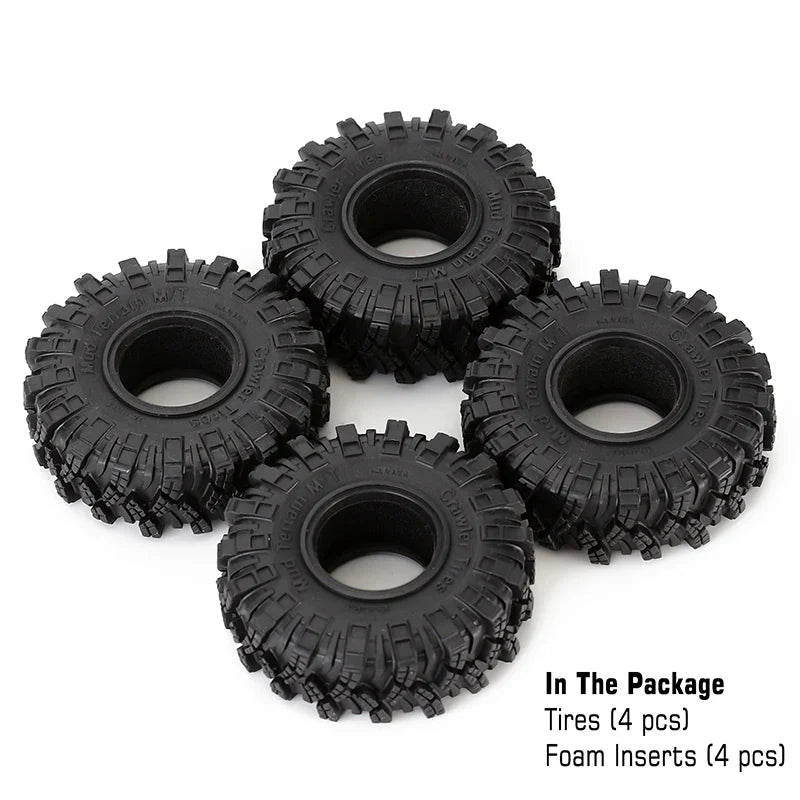 Kraken Claw 1.0" M/T Tires for 1/24-1/18 Rock Crawler (4) (INJYQT1007)