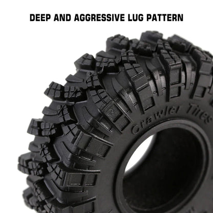 Kraken Claw 1.0" M/T Tires for 1/24-1/18 Rock Crawler (4) (INJYQT1007)