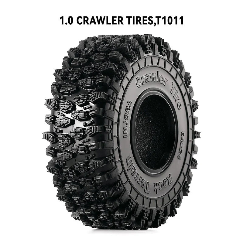 1.0" S5 Super Soft Compound Tires 64x24mm for 1/24-1/18 Rock Crawler (4) (INJYQT1011)