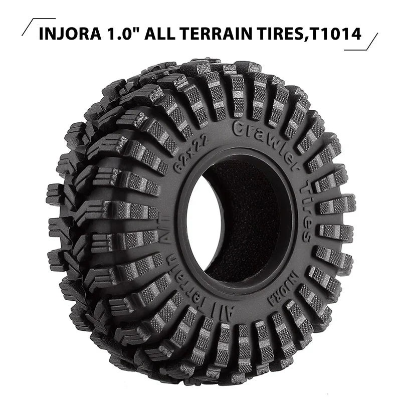 King Trecker 1.0" A/T Tires for 1/24-1/18 Rock Crawler (4) (INJYQT1014)