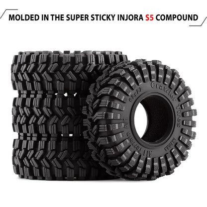 King Trecker 1.0" A/T Tires for 1/24-1/18 Rock Crawler (4) (INJYQT1014)