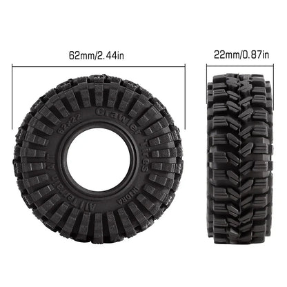 King Trecker 1.0" A/T Tires for 1/24-1/18 Rock Crawler (4) (INJYQT1014)