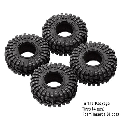 King Trecker 1.0" A/T Tires for 1/24-1/18 Rock Crawler (4) (INJYQT1014)