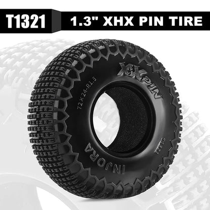 XHX Pin 1.3" Tires for 1/24-1/18 Rock Crawler (4) (INJYQT1321)