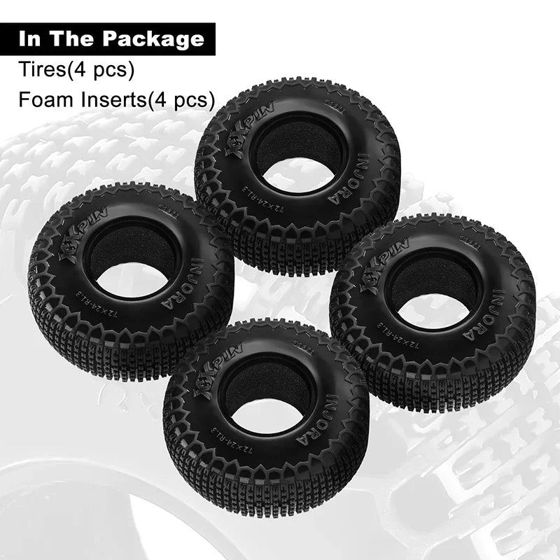 XHX Pin 1.3" Tires for 1/24-1/18 Rock Crawler (4) (INJYQT1321)