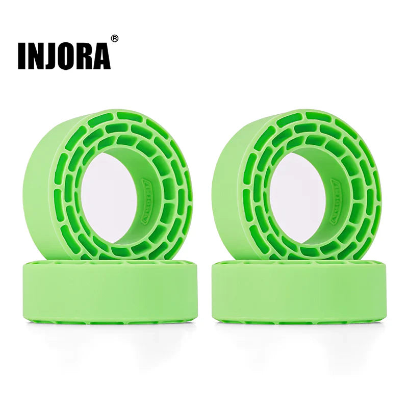 Silicone 1.3" Soft Green Rubber Inserts for 1/24-1/18 Rock Crawler (4) (INJYQT1370GN)