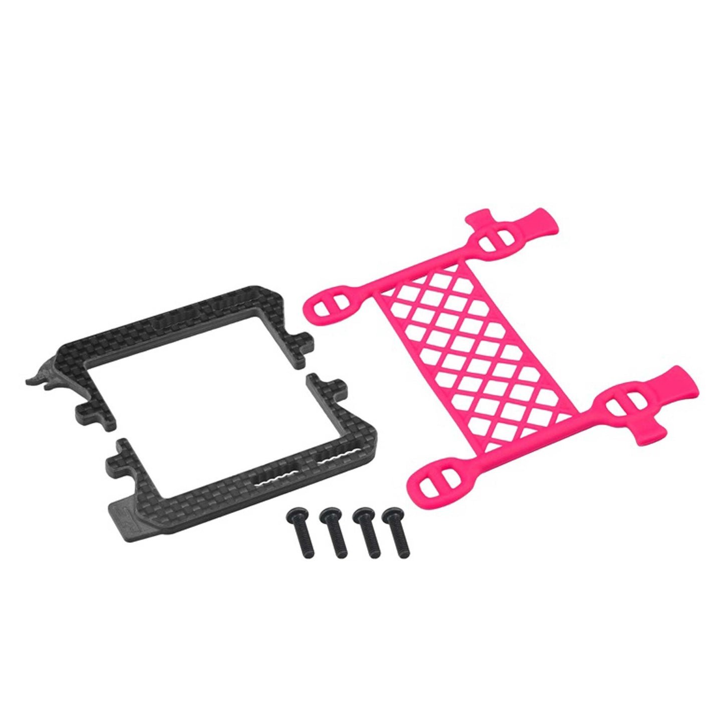 B6.3 Carbon Logo Cargo Net Battery Brace Pink (JCO22984)
