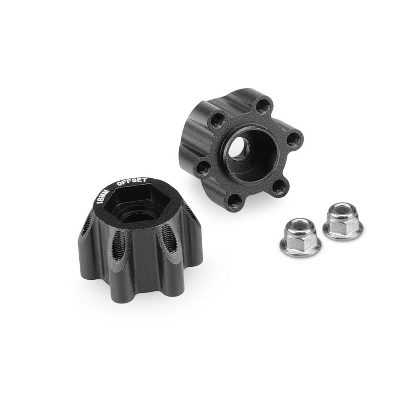 Tribute WHL ALUM 12mm Hex Adapter 18mm Offset Black (JCO2402)
