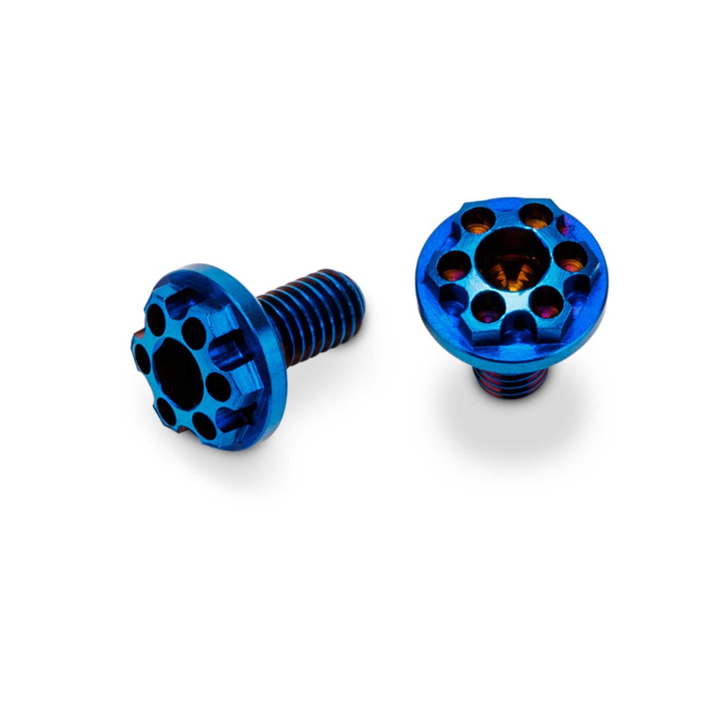 3x6mm Finnisher Titanium Motor Screws Burnt Blue (2) (JCO2549-1)
