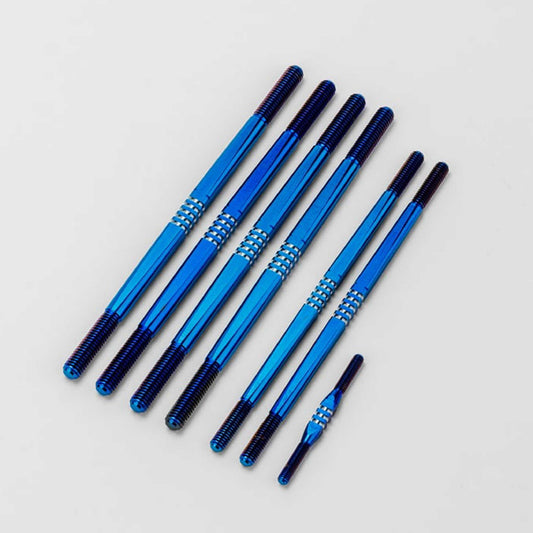 Tekno NT48 2.0 Fin Titanium Turnbuckle Set - Burnt Blue - 7pc (JCO2675-1)