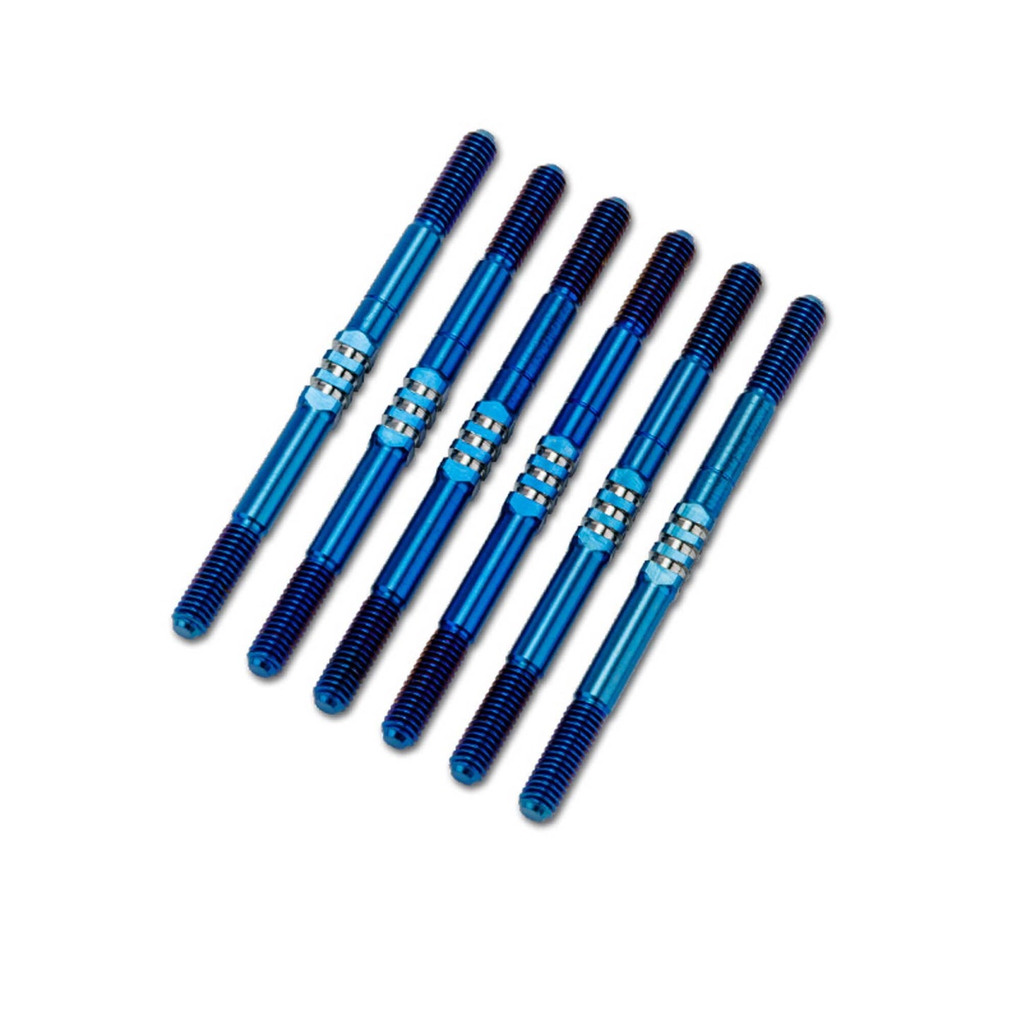XRAY XB2 2024 Titanium Turnbuckle Set 3.5 x 55mm Burnt Blue (6) (JCO2723-1)