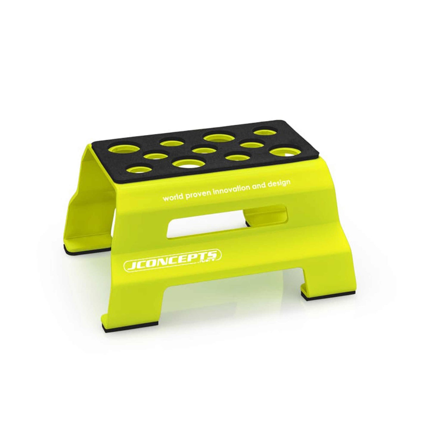 JConcepts Metal Car Stand for 1/8th and 1/10th Vehicles (Yellow) (JCO2903-9)