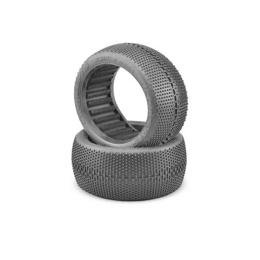 1/8 Triple Dees 4.0â€ Truggy Tires and Inserts (Blue Compound) (JCO314001)
