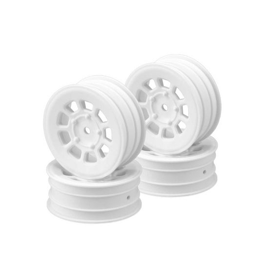9 Shot 2.2" Front Wheel, White, Fits B7, B6.4, YZ2, XB2, LD3, 4pcs