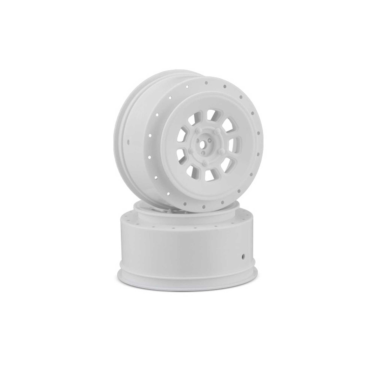 9-shot 12mm Hex 3mm Offset Wheels White (2) (JCO3420W)