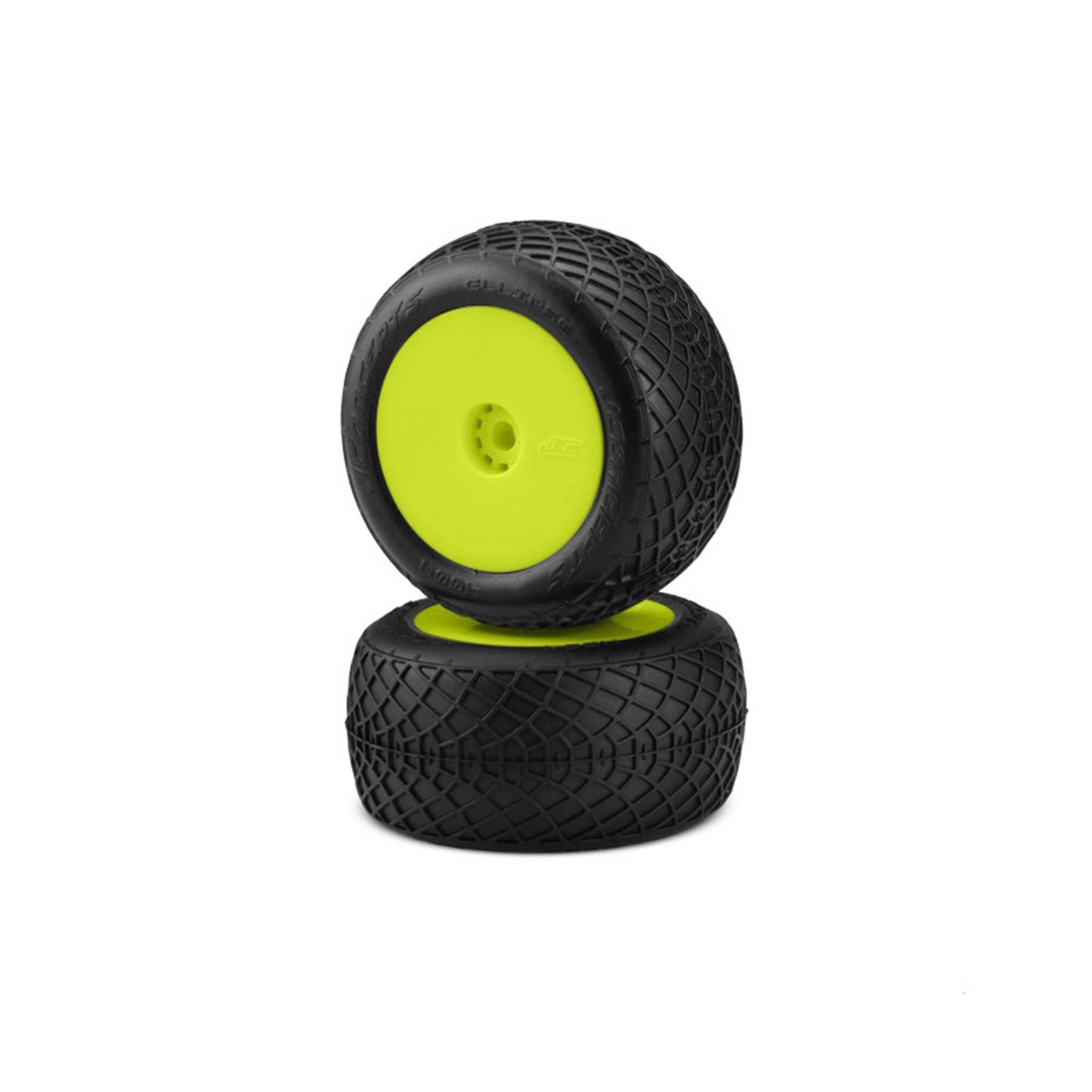 1/16 Ellipse Pre-Mounted Mini-T Mini-B Tires with Yellow Wheels (JCO40042221)