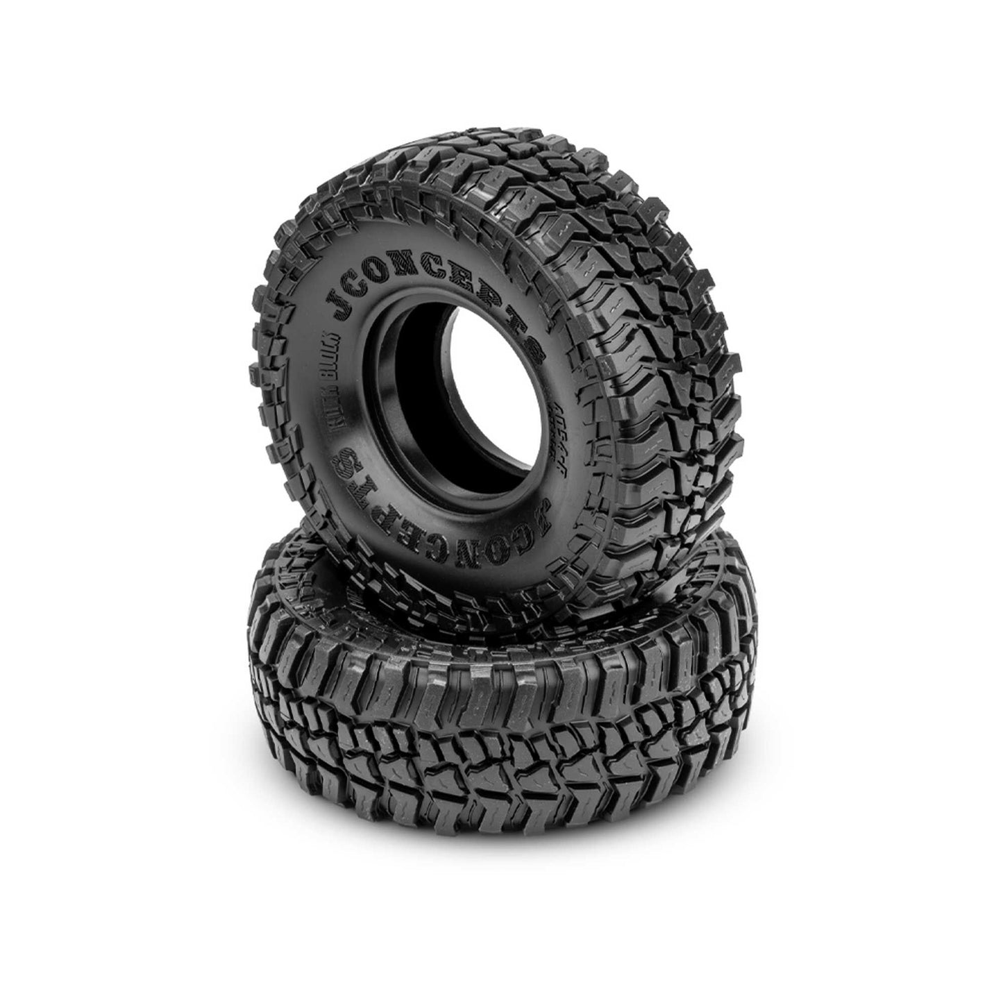 1/10 Rock Block 1.9" Tires and Inserts Green Compound (2) (JCO4054-02)