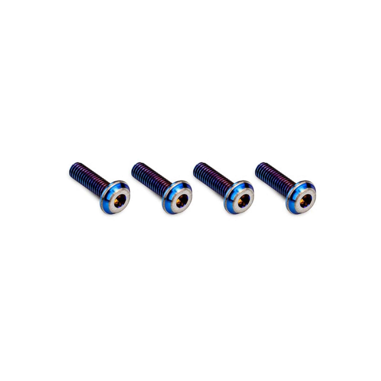 3x10mm Top Hat Titanium Screw Burnt Blue (4) (JCO5039-1)