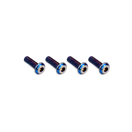 3x10mm Top Hat Titanium Screw Burnt Blue (4) (JCO5039-1)