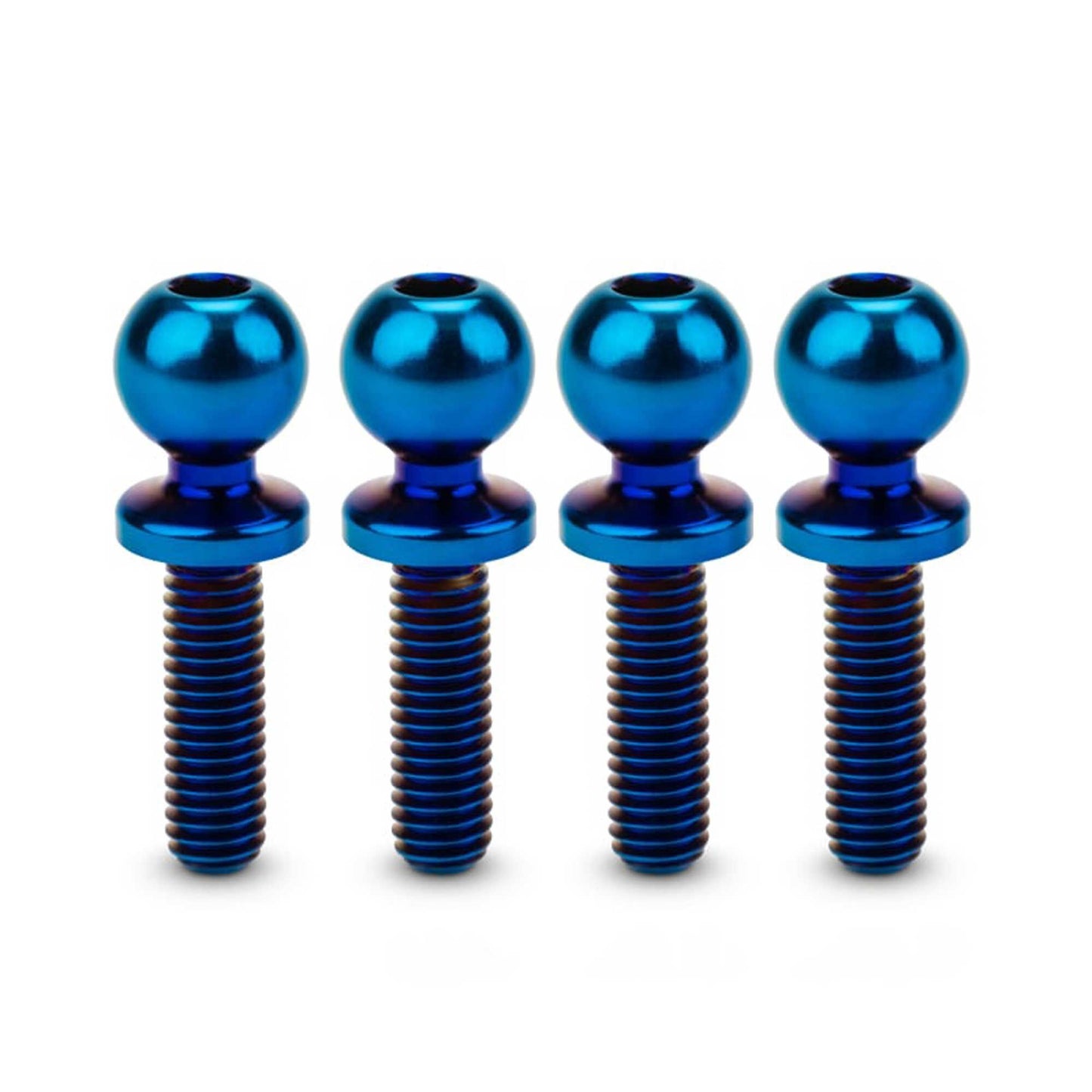 Revolted Titanium Ball-Studs 5.5 x 10mm Burnt Blue (4) (JCO5134-1)