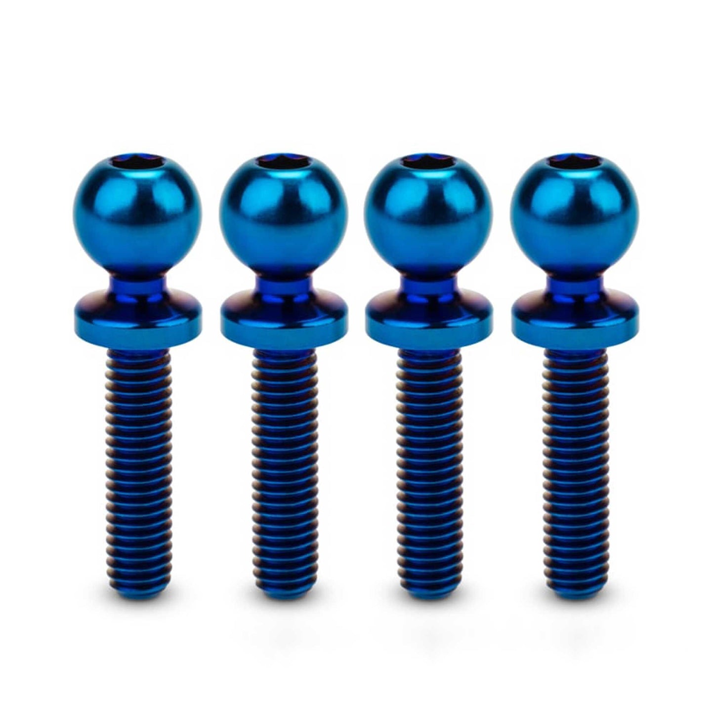 Revolted Titanium Ball-Studs 5.5 x 12mm Burnt Blue (4) (JCO5135-1)