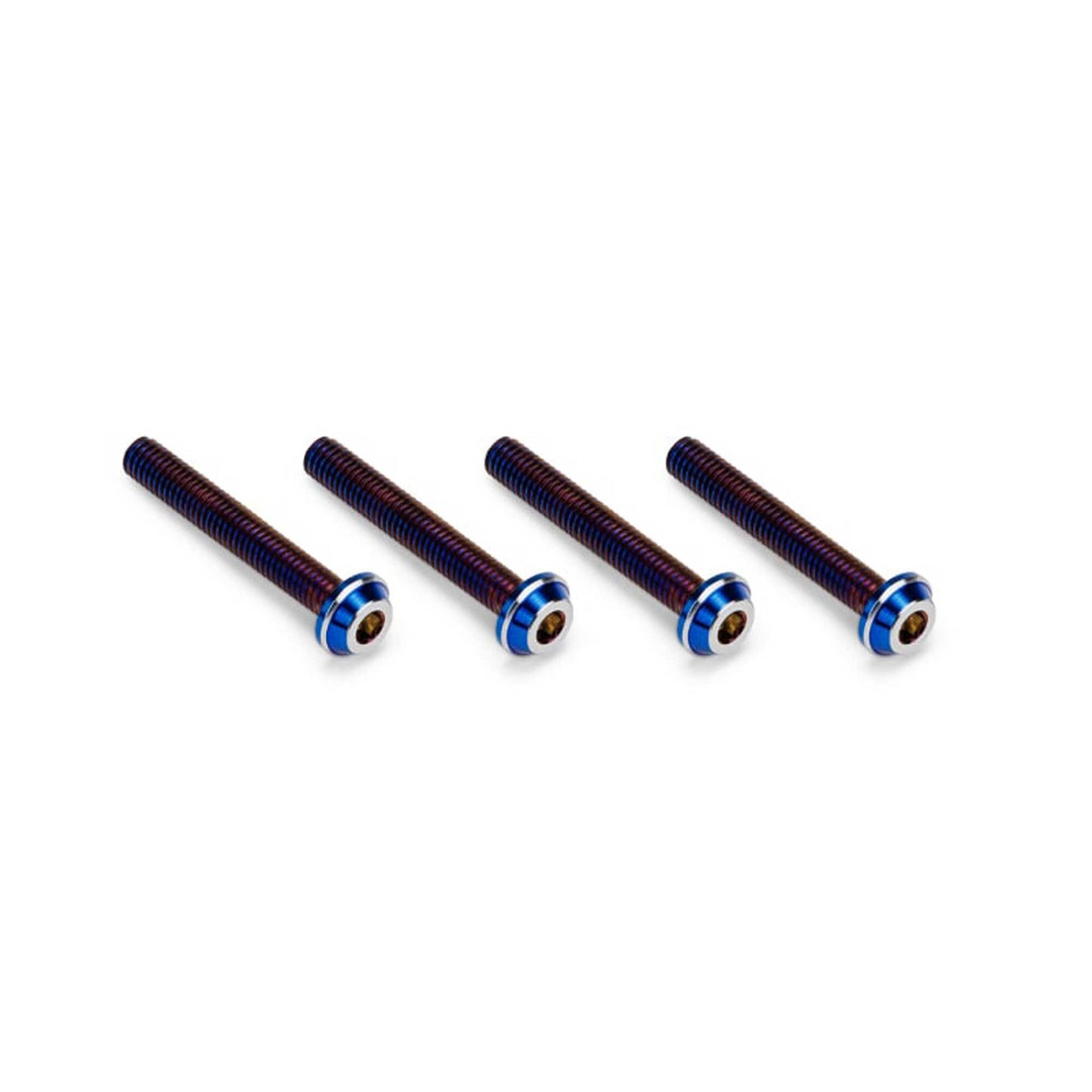 3x20mm Top Hat Titanium Screws Burnt Blue - 4 Piece Set (JCO5142-1)