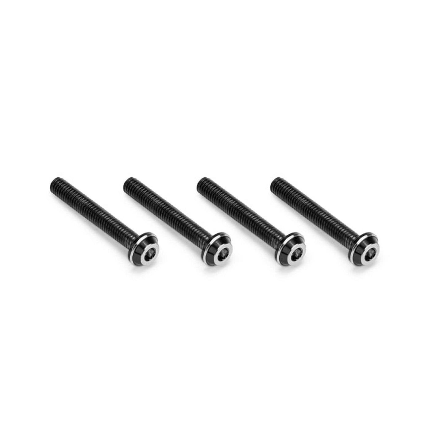 3x20mm Top Hat Titanium Screws Stealth Black - 4pc (JCO5142-2)