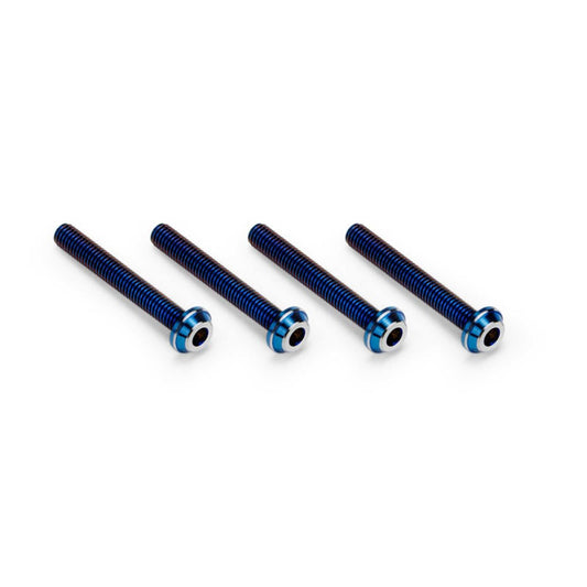 3x22mm Top Hat Titanium Screws Burnt Blue - 4pc (JCO5143-1)