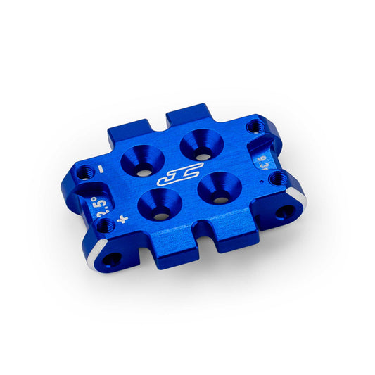 Aluminum 2.5 Degree Front Bulkhead for Team Associated RC10B7 (Burnt Blue) (JCO5184-1)