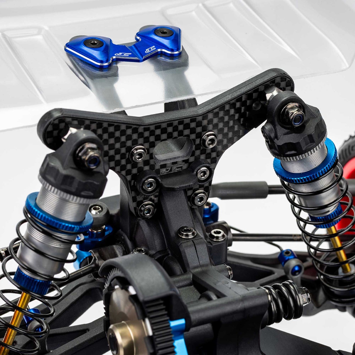 Carbon Fiber -2mm Rear Shock Tower for 1/10 Team Associated RC10B7 (JCO5215-2)