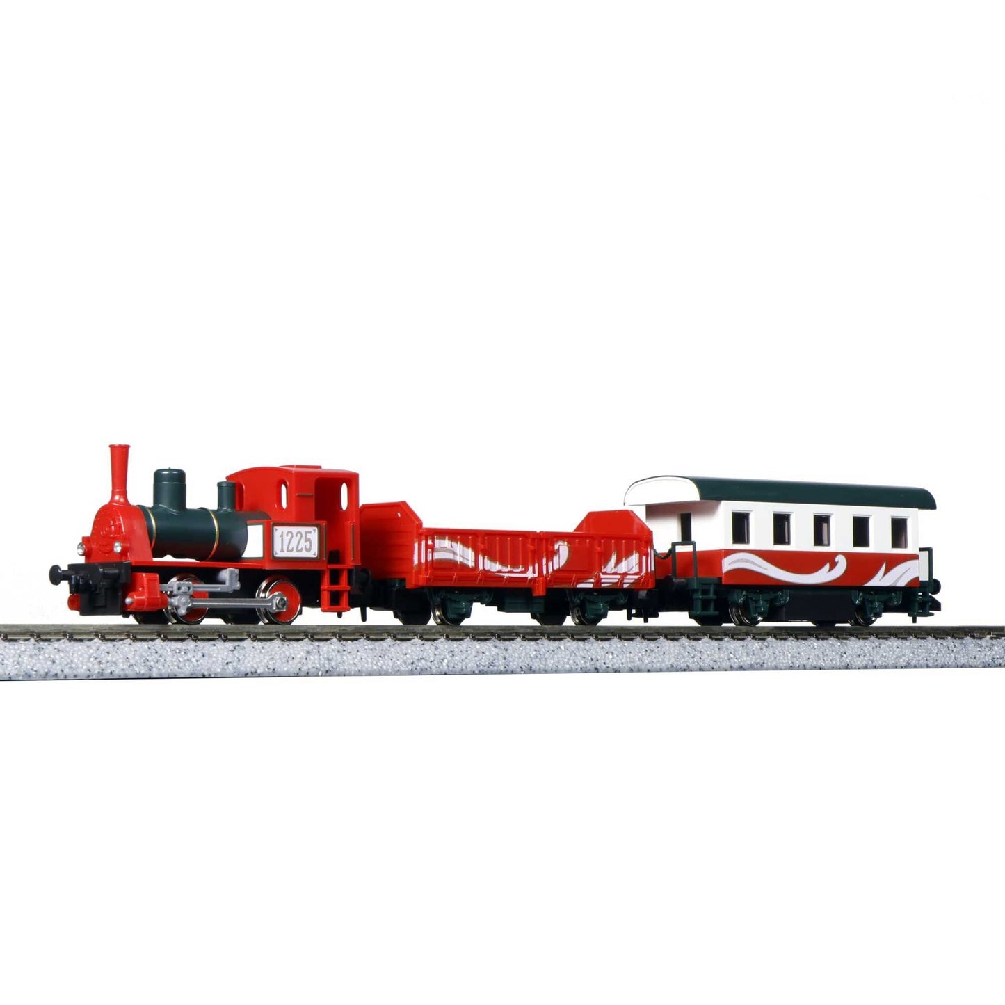 N Pocket Line Steam Locomotive and Wagons Train Set Christmas Version (KAT12-25)