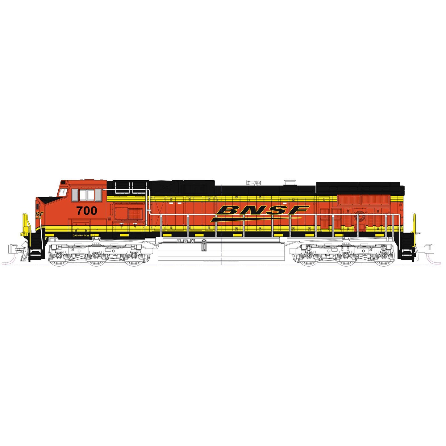 N C44-9W Locomotive BSNF Swoosh #700 with DCC and Sound (KAT176-3517-S)