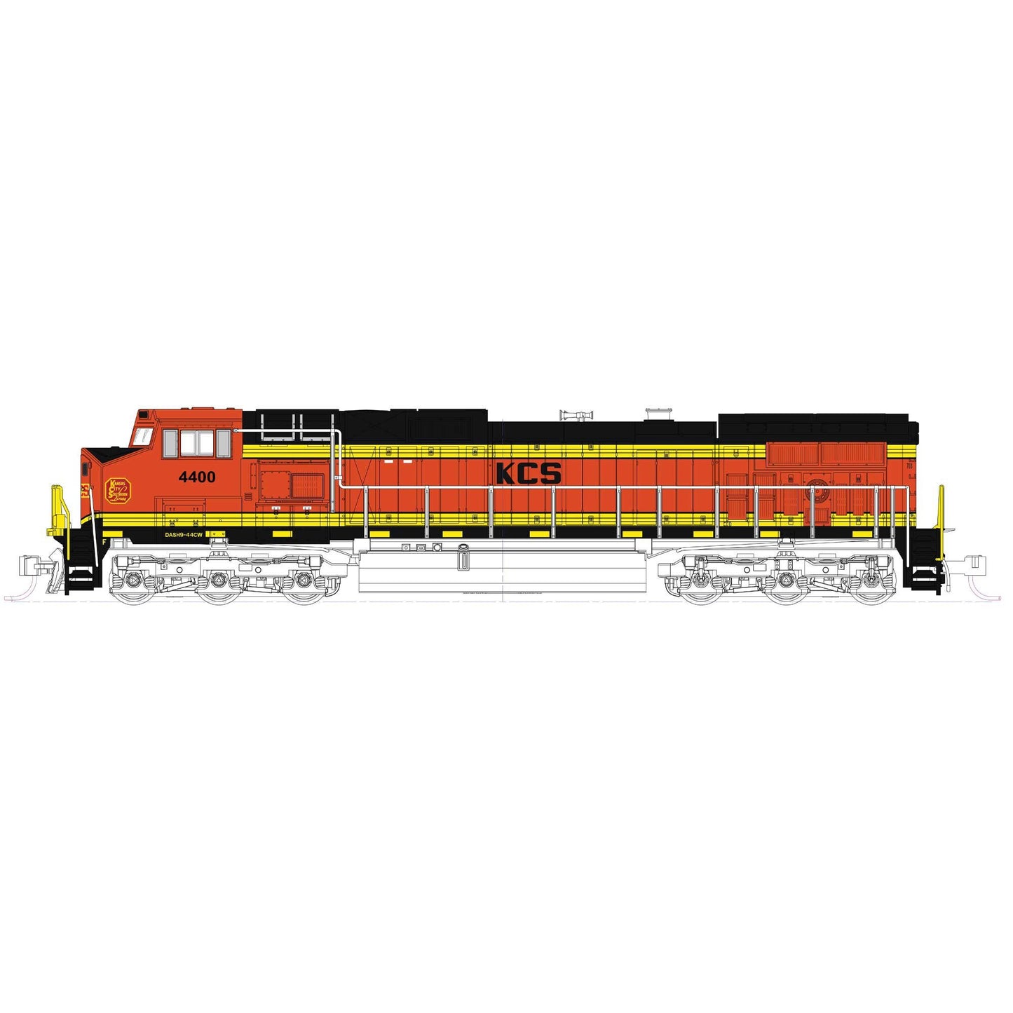 N C44-9W Locomotive KCS (ex BNSF) #4401 with DCC and Sound (KAT176-3520-S)