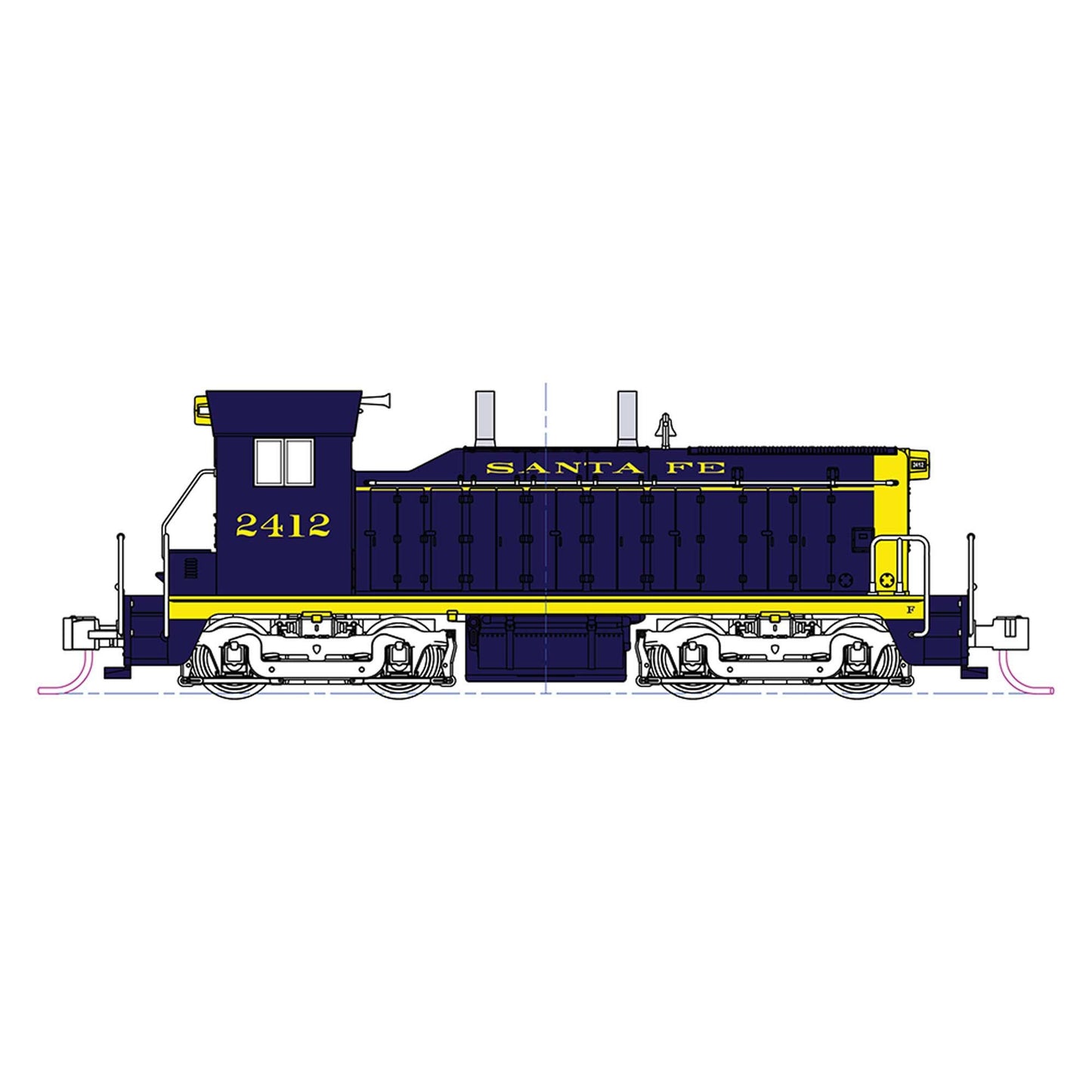 EMD NW2 AT&SF #2414 with Preinstalled DCC and Sound (KAT176-4376-S)