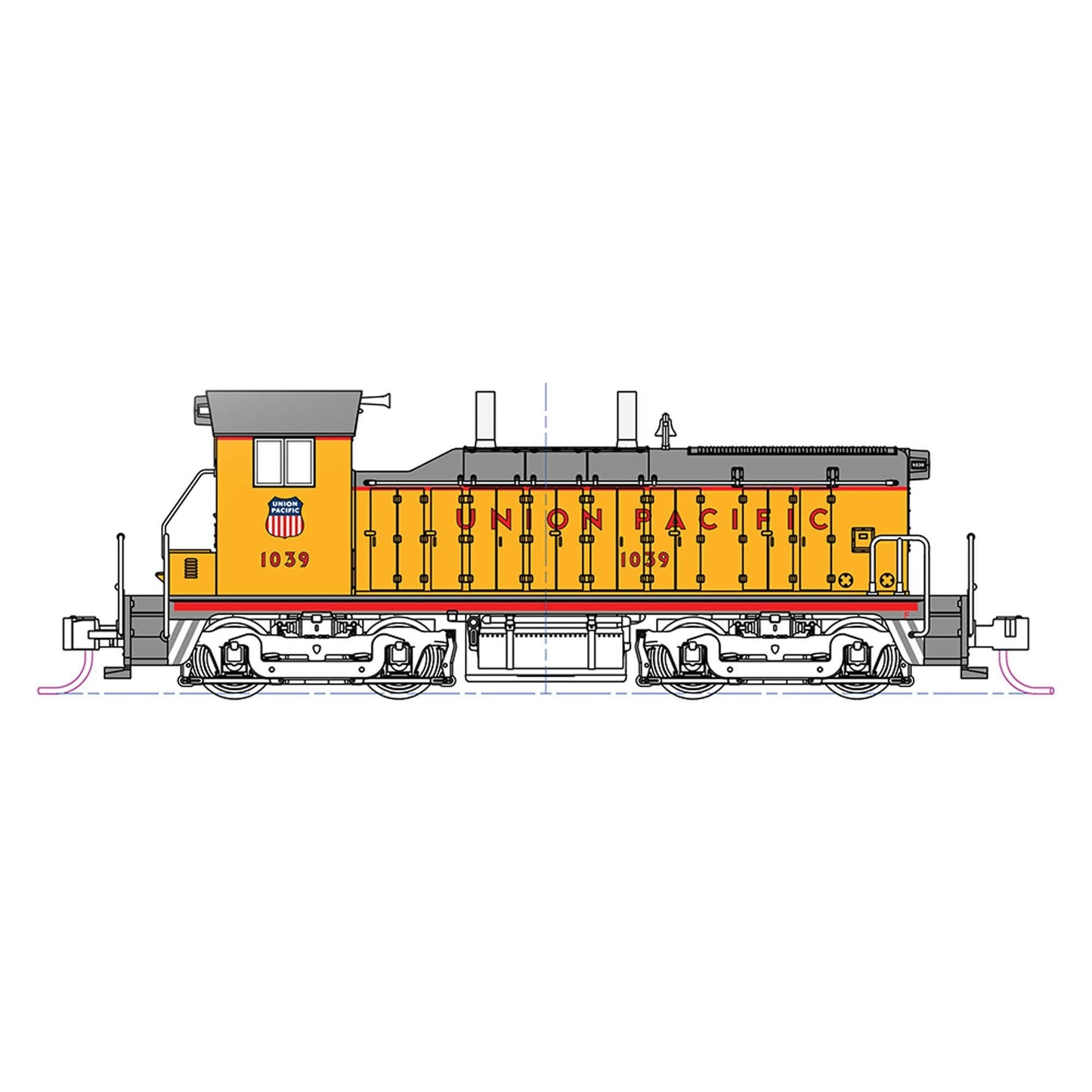 N EMD NW2 Union Pacific #1039 Locomotive (KAT176-4380)