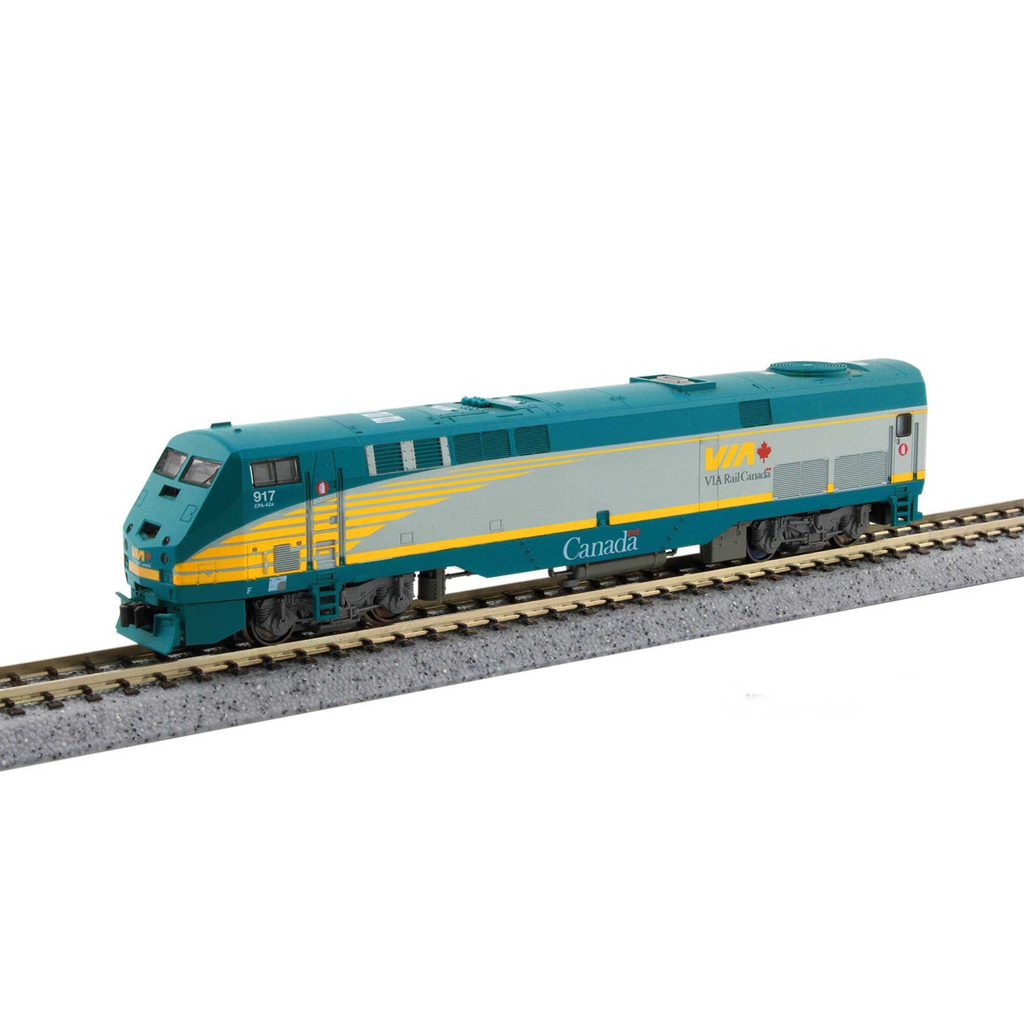 N P42 Genesis Locomotive VIA Rail #917 with Pre-Installed DCC (KAT176-6043DCC)