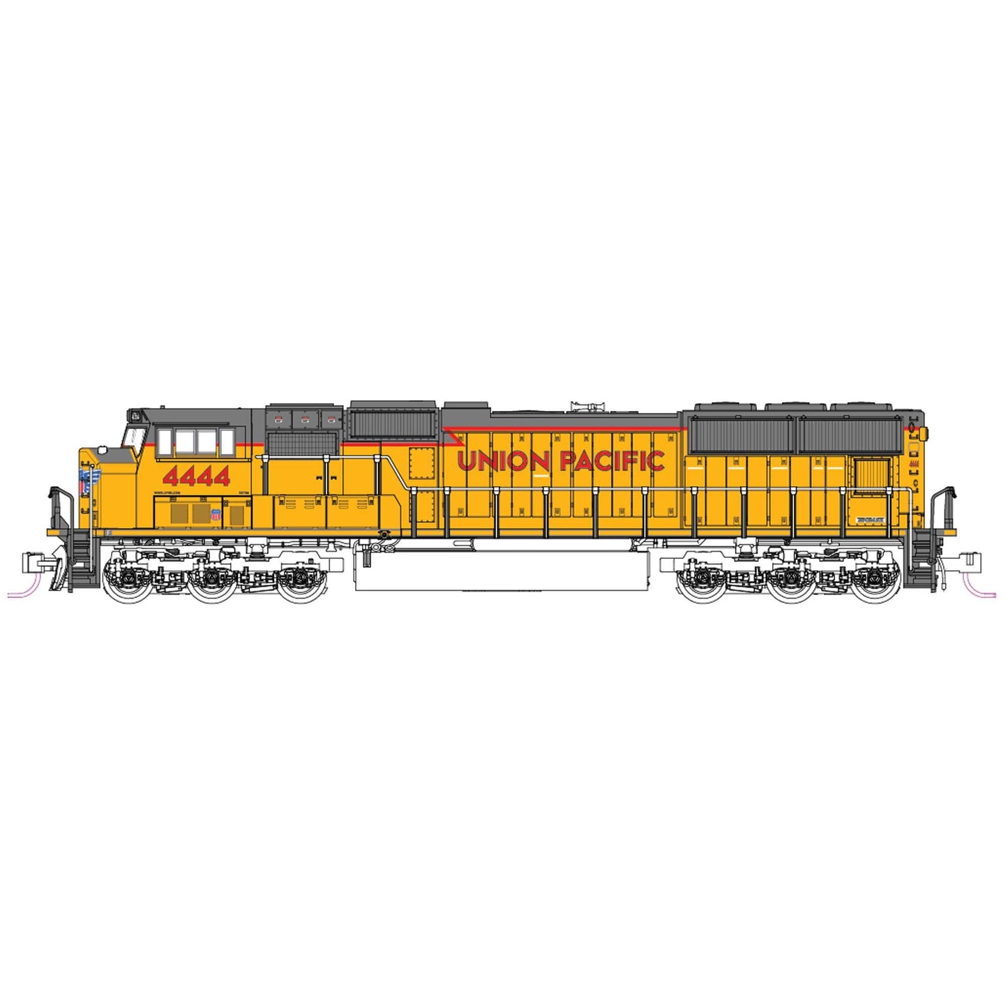 N SD70M Flat Radiator Locomotive Union Pacific #4444 (KAT176-7618)