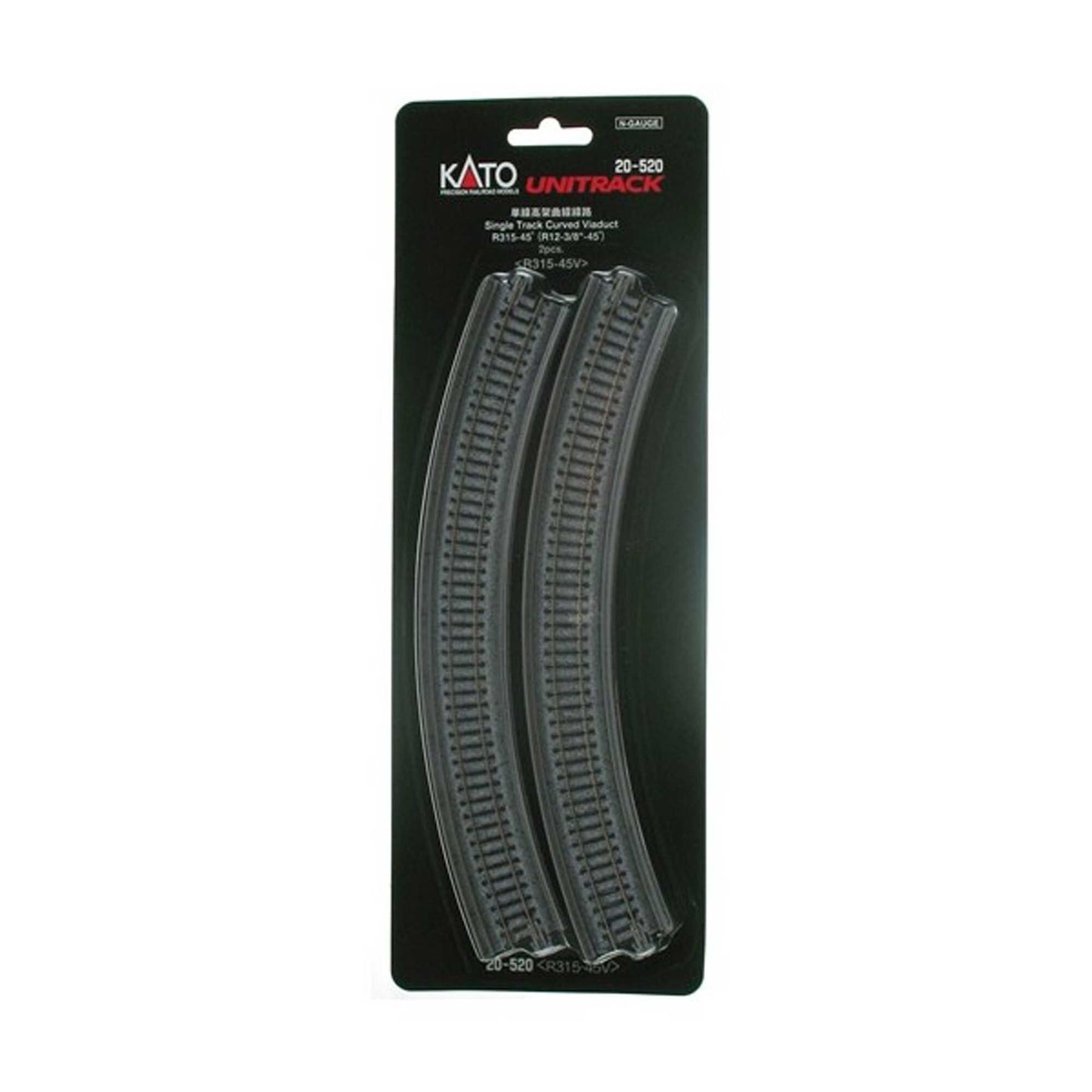 N 315mm 12-3/8" Radius 45-Degree Viaduct (2) (KAT20520)