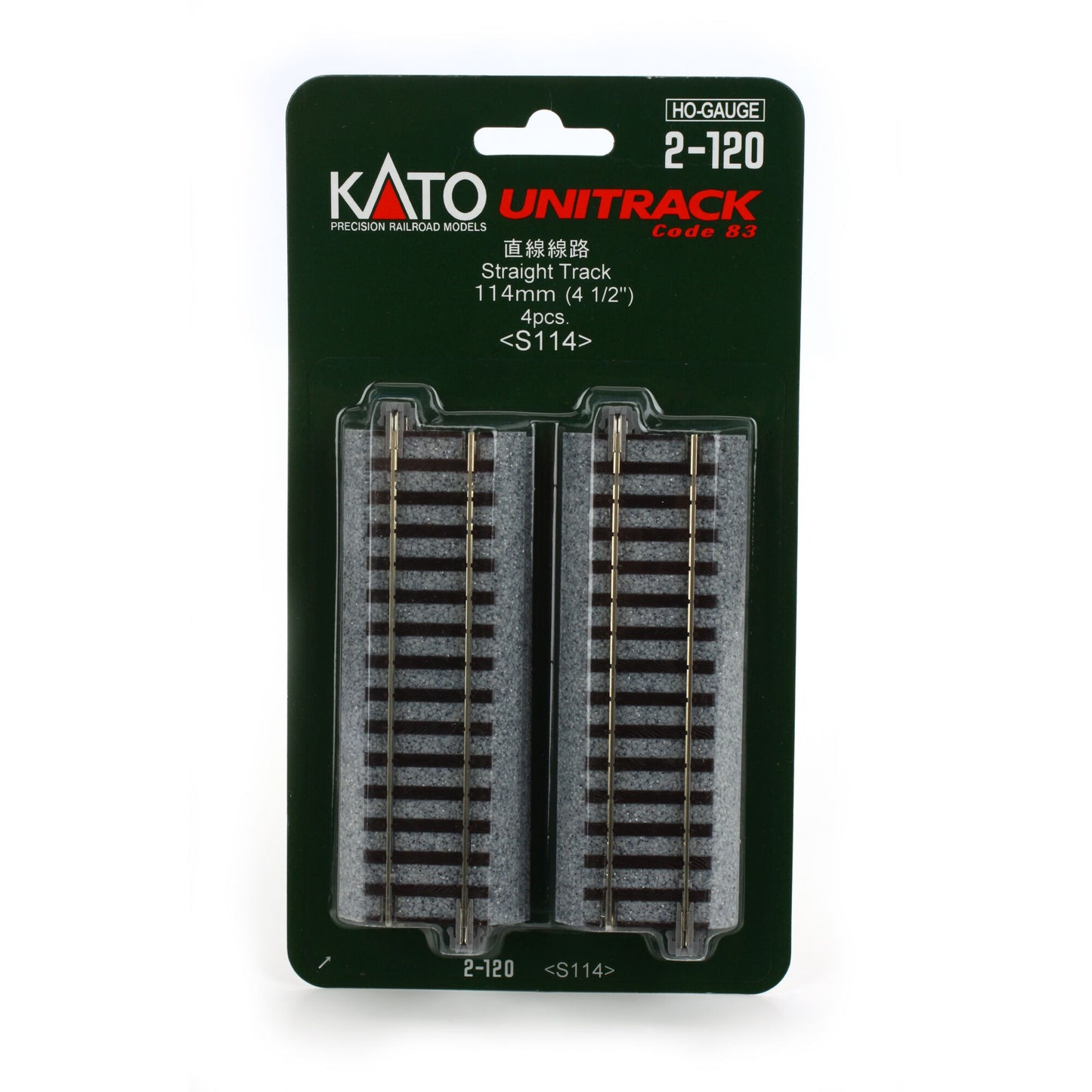HO 114mm 4-1/2" Straight Track Pieces Set of 4 (KAT2120)