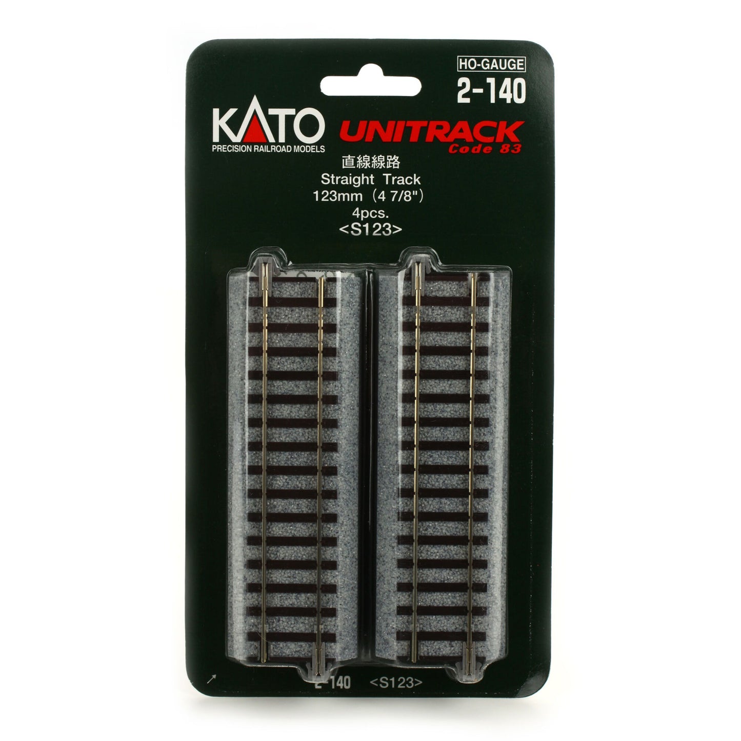 HO 123mm 4-7/8" Straight Track Pieces (4 Pack) (KAT2140)