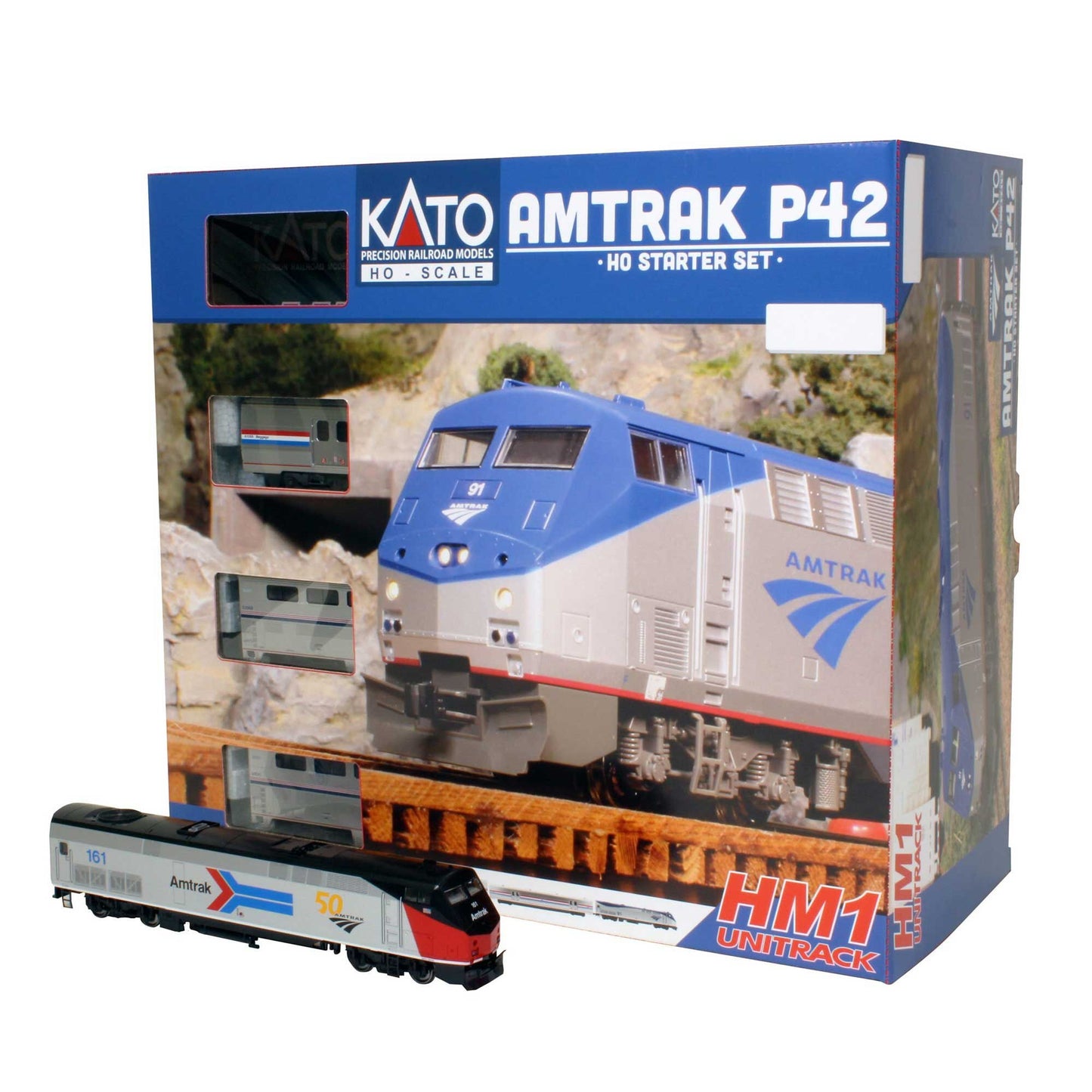 HO P42 Starter Set Amtrak Phase I #161 (KAT30-3003)
