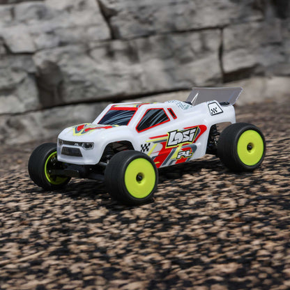 1/28 Micro-T Ready to Run with Battery and Charger (White) (LOS-1392T1) Action Image