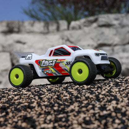 1/28 Micro-T Ready to Run with Battery and Charger (White) (LOS-1392T1) Action Image