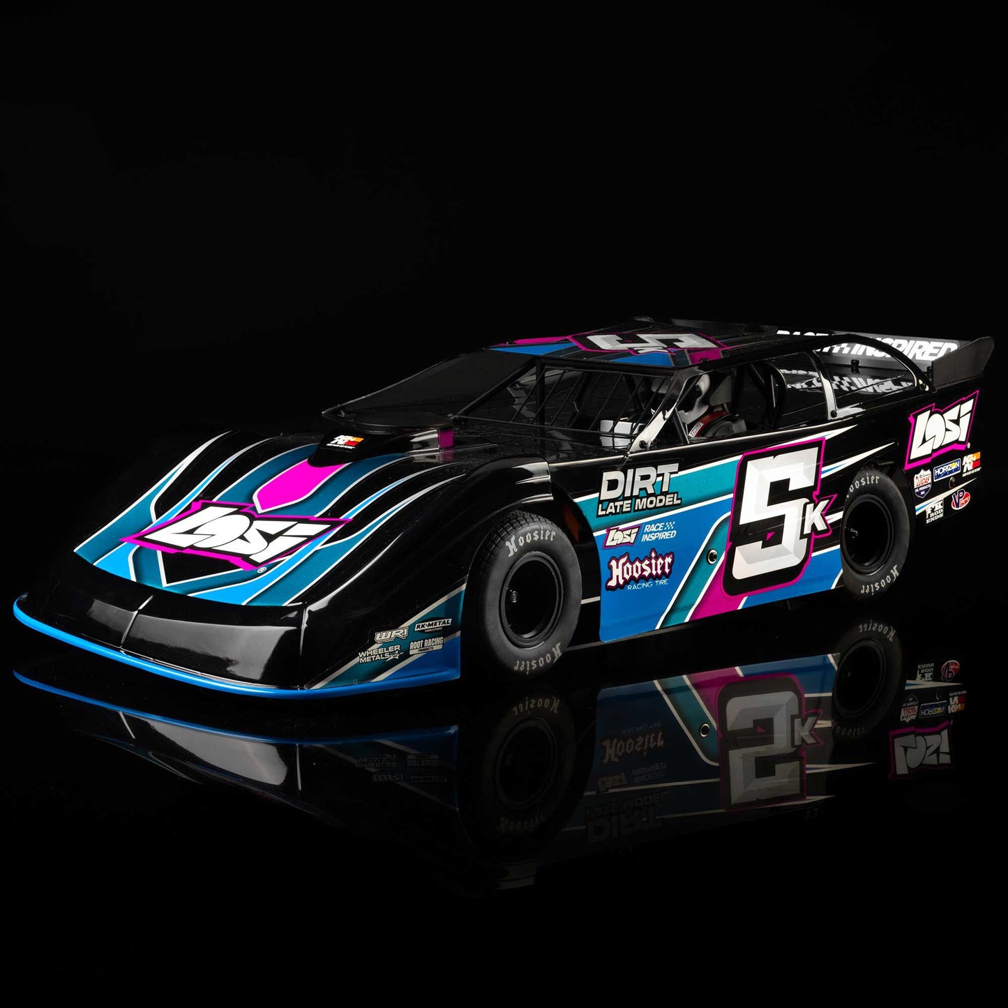 1/10 22S Dirt Late Model Ready to Run (Blue) (LOS-2167T1)_12