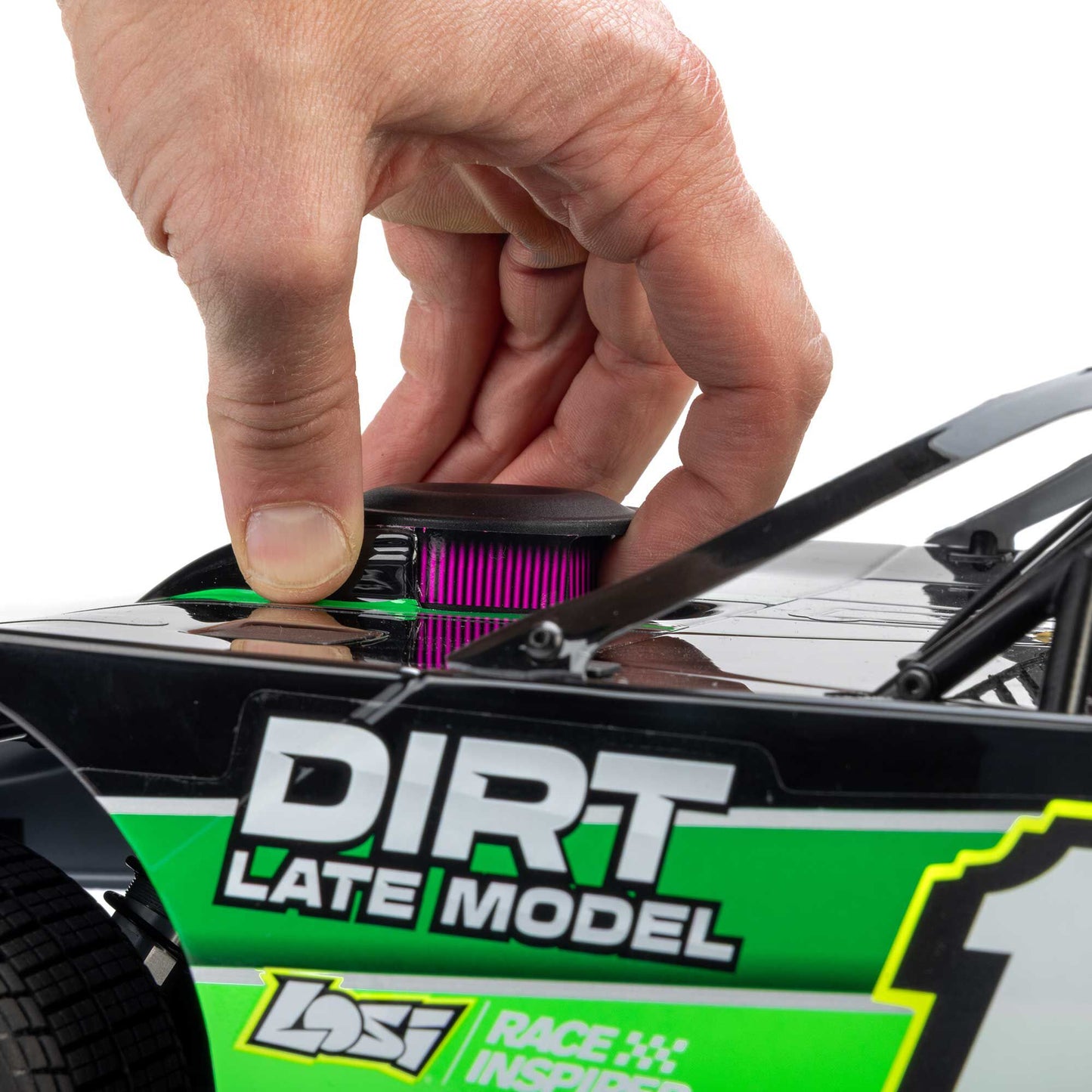 1/10 22S Dirt Late Model Ready to Run (Green) (LOS-2167T2)_15